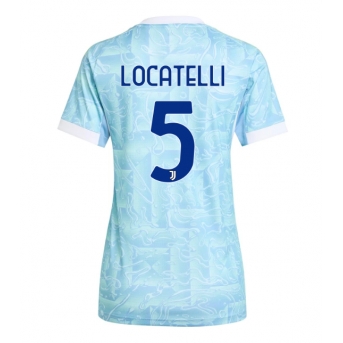 Juventus Manuel Locatelli #5 Maglia Gara Trasferta Repliche 2025-26 Donna Maniche Corte
